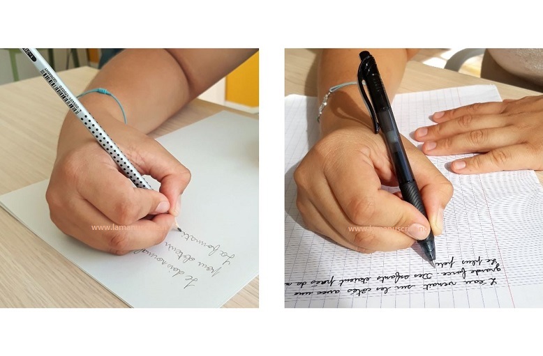 La rééducation de l'écriture chez l'adulte passe aussi par un changement de tenue de crayon et de posture.